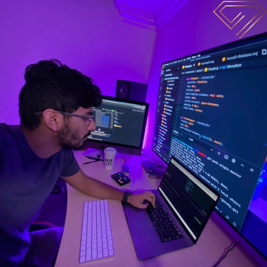 Ugbaja Ernest working on a coding project